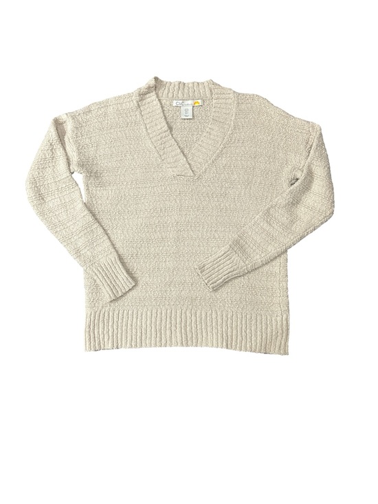 C&C California Other - C&C California Vintage Cream V-Neck Sweater sz S 100% Linen